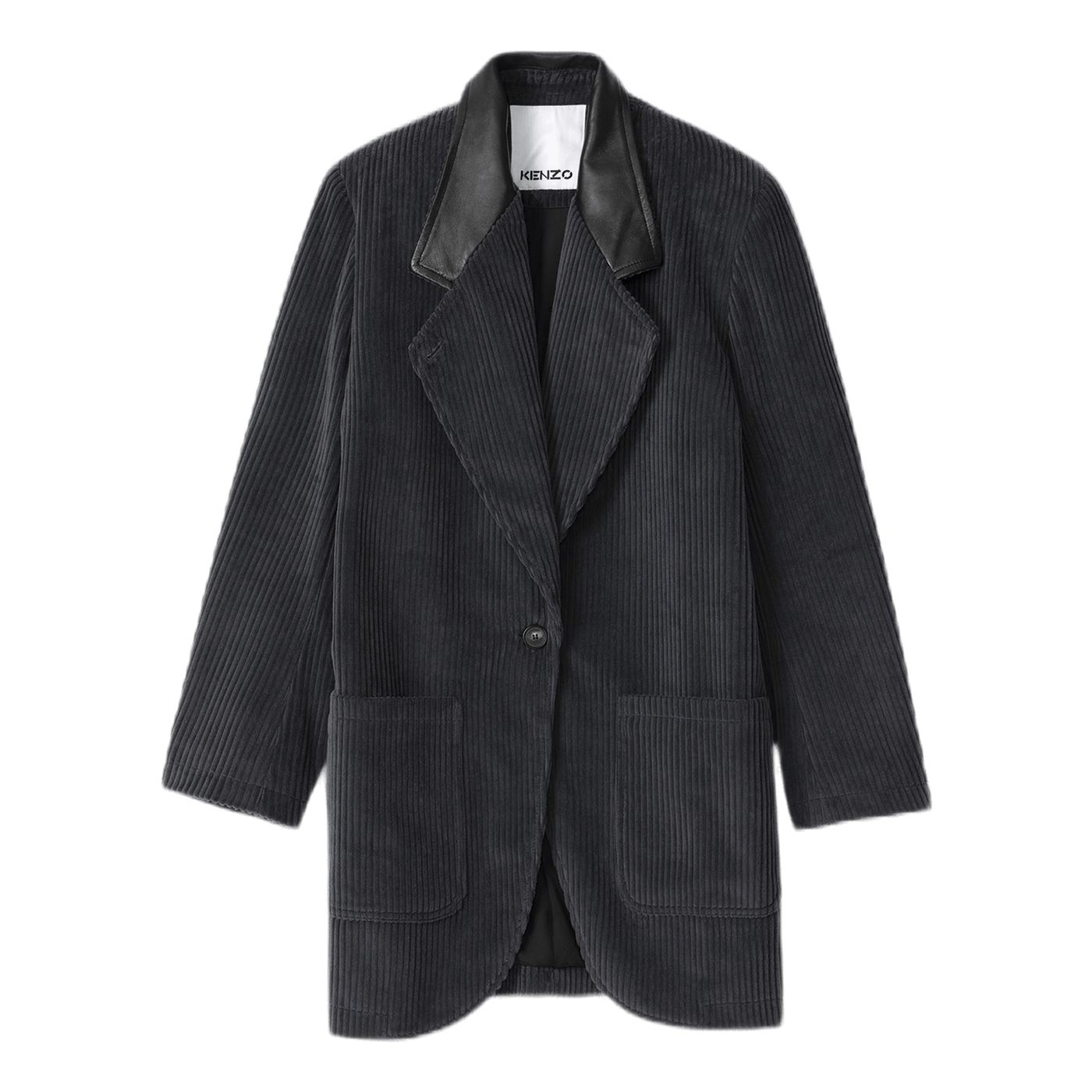 Straight Corduroy Coat Gray