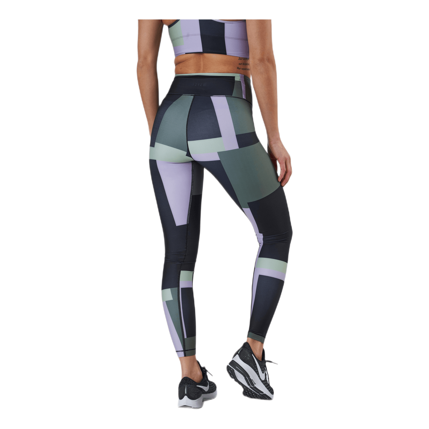 Printed Sport Tights Green