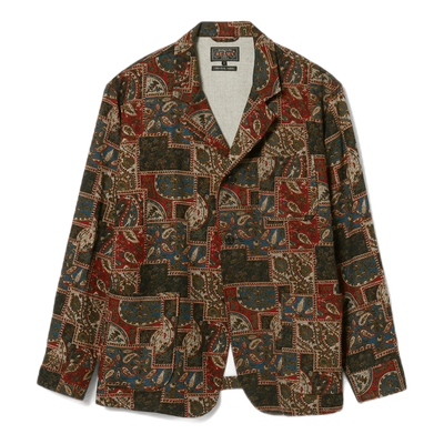 4b Cuffs Jacket Wool Print Multi