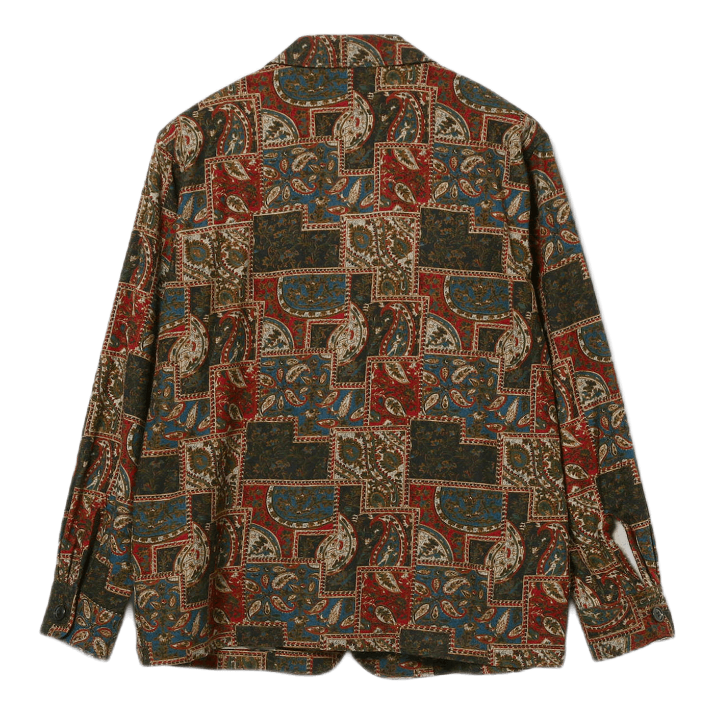 4b Cuffs Jacket Wool Print Multi