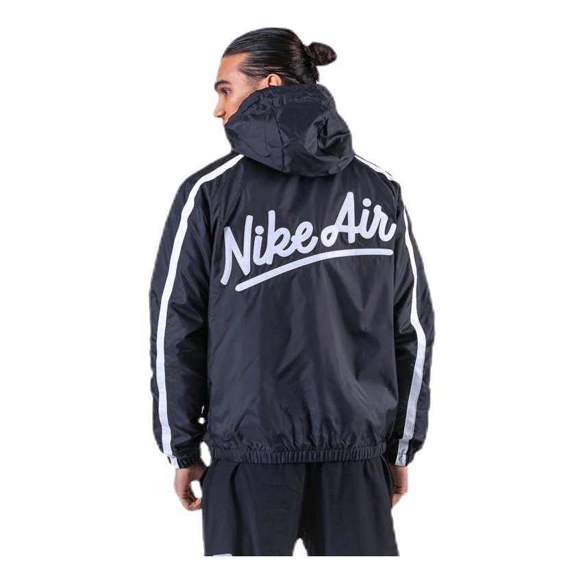 Nike air windbreaker black and white best sale