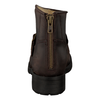 Very Low Boot Zip Back Brown/Gold
