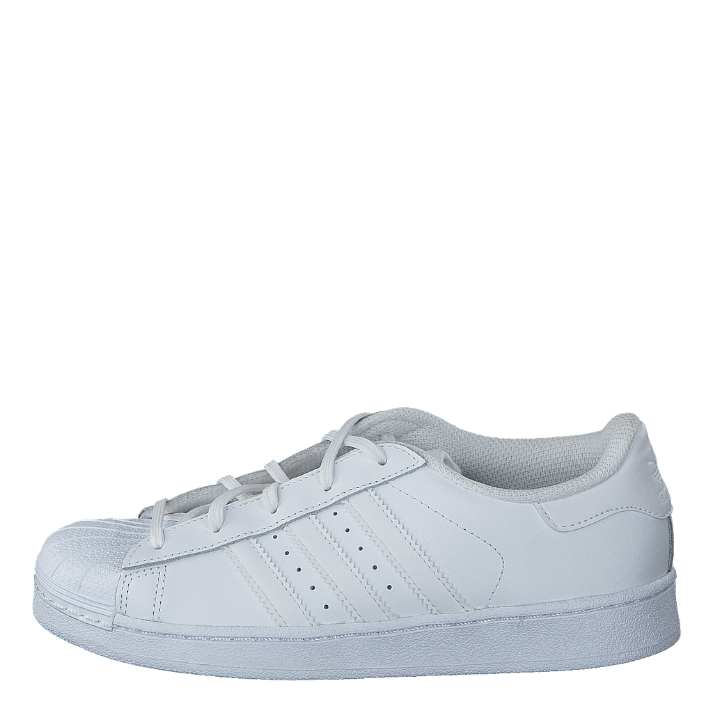 Adidas white superstar foundation shoes best sale