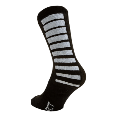 Sports socks striped long Black
