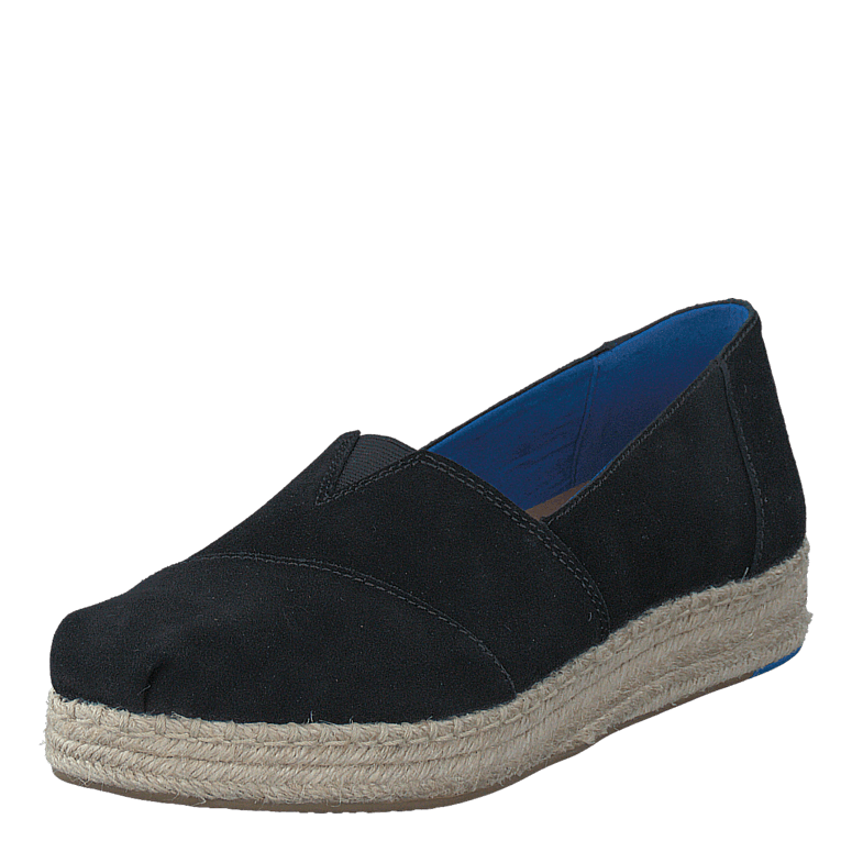 Platform Alpergata Black Suede - Toms – Brandosa.com