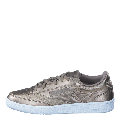 Club C 85 Leather Pearl Met-Grey Gold/White