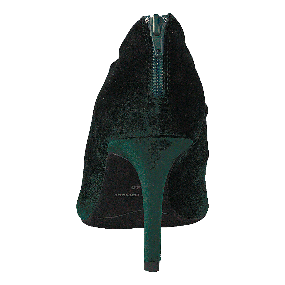 Shoe Stiletto Velvet Dark Green