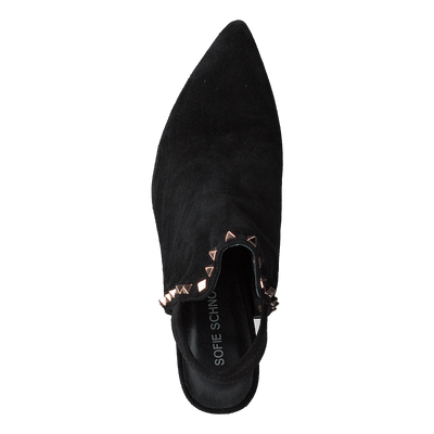 Shoe Stiletto Slipper Blk - Black