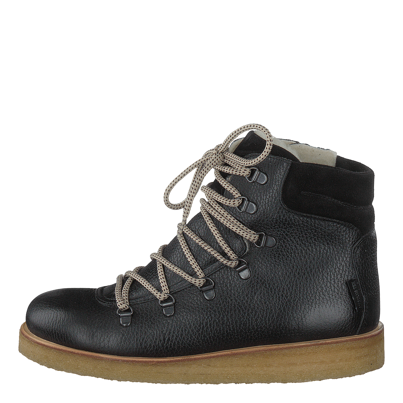 Tex-boot With Laces And Zipper Black