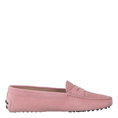 Gommino Suede Loafers Light Pink