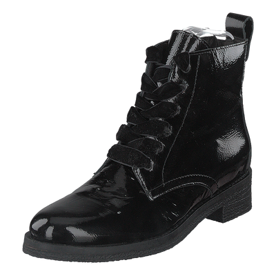 Biatine Patent Laced Up Boot Black
