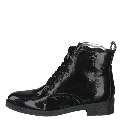 Biatine Patent Laced Up Boot Black