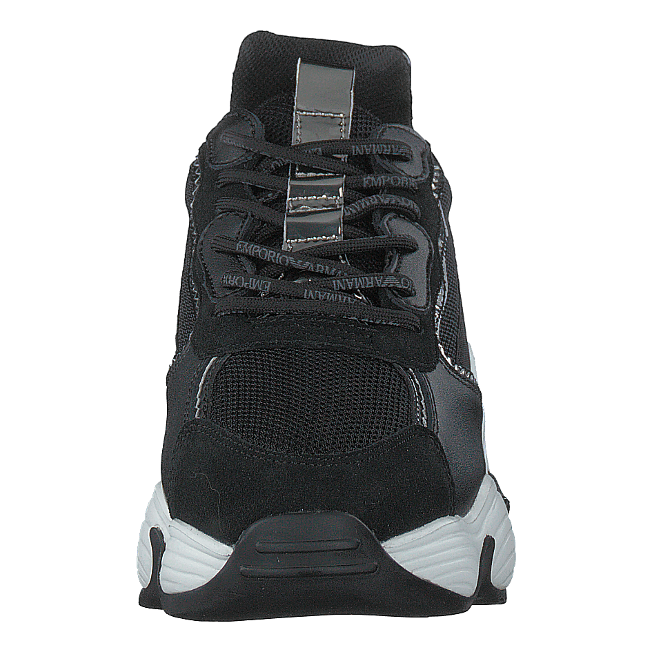 Lace Up Sneaker R540 Black+black+gunmetal