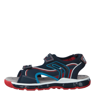J Sandal Android Boy Navy/red