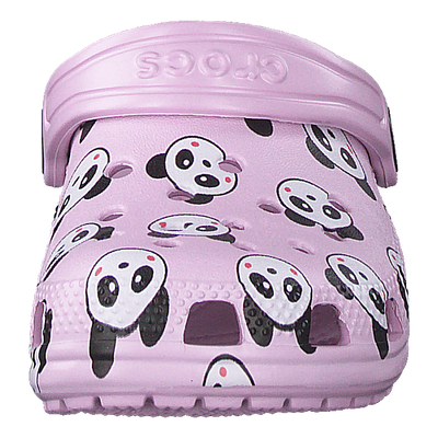 Classic Panda Print Clog Kids Ballerina Pink