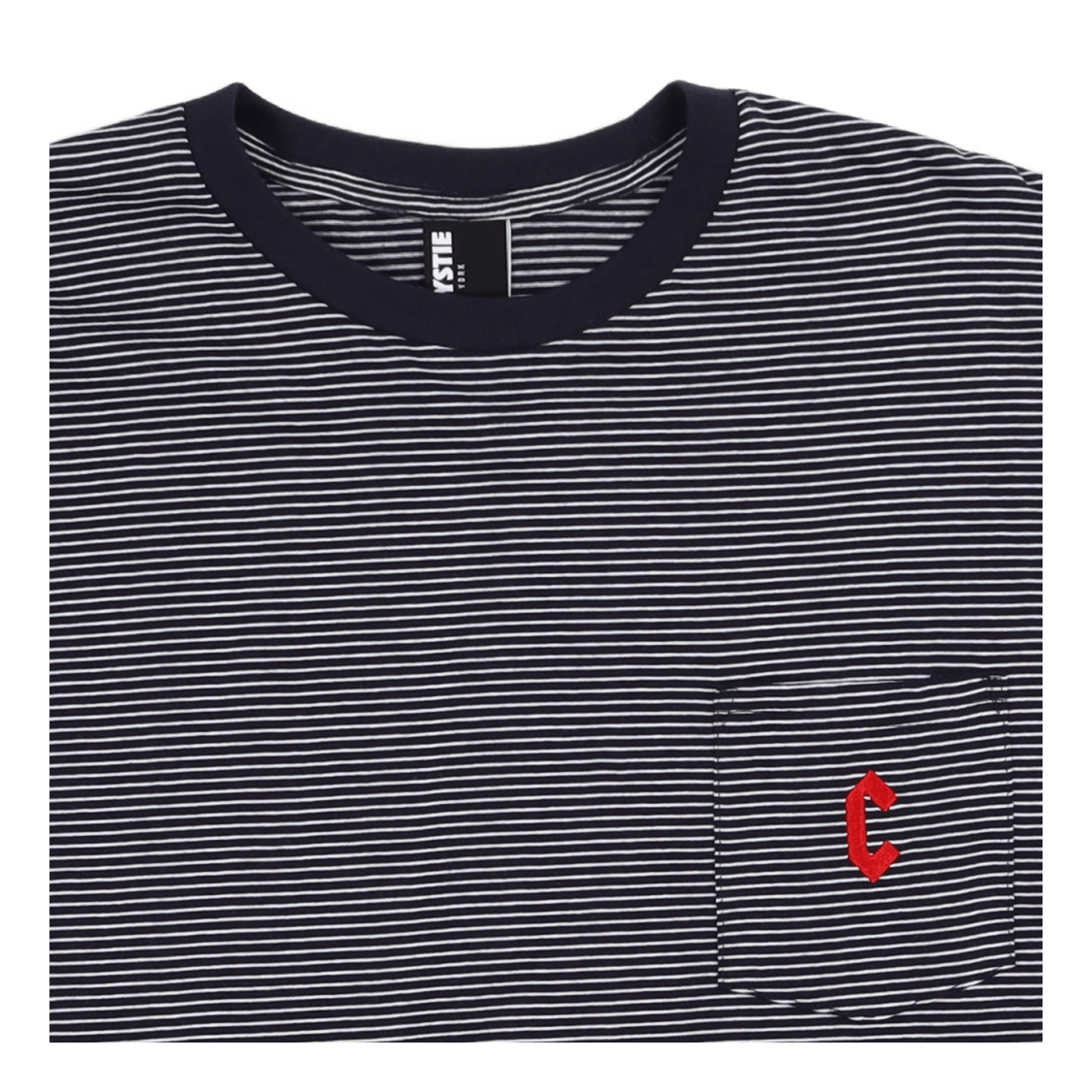 C Logo Pocket Long Sleeves Tee Blue