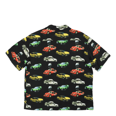 Wrecked Cars Button Up Black