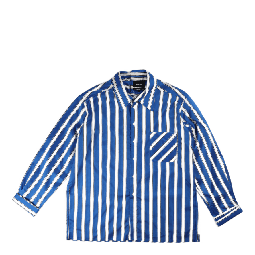 Side Label Lining Shirt Blue