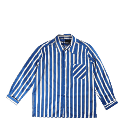 Side Label Lining Shirt Blue