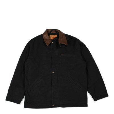 Asymmetric Collar Jacket Black