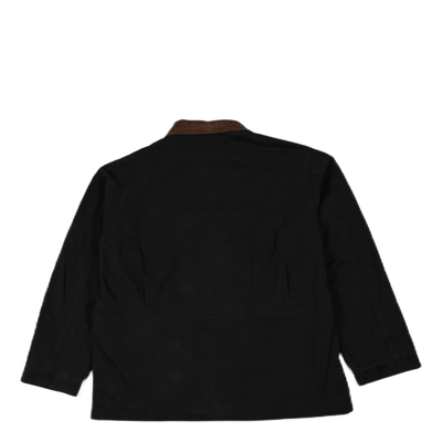 Asymmetric Collar Jacket Black
