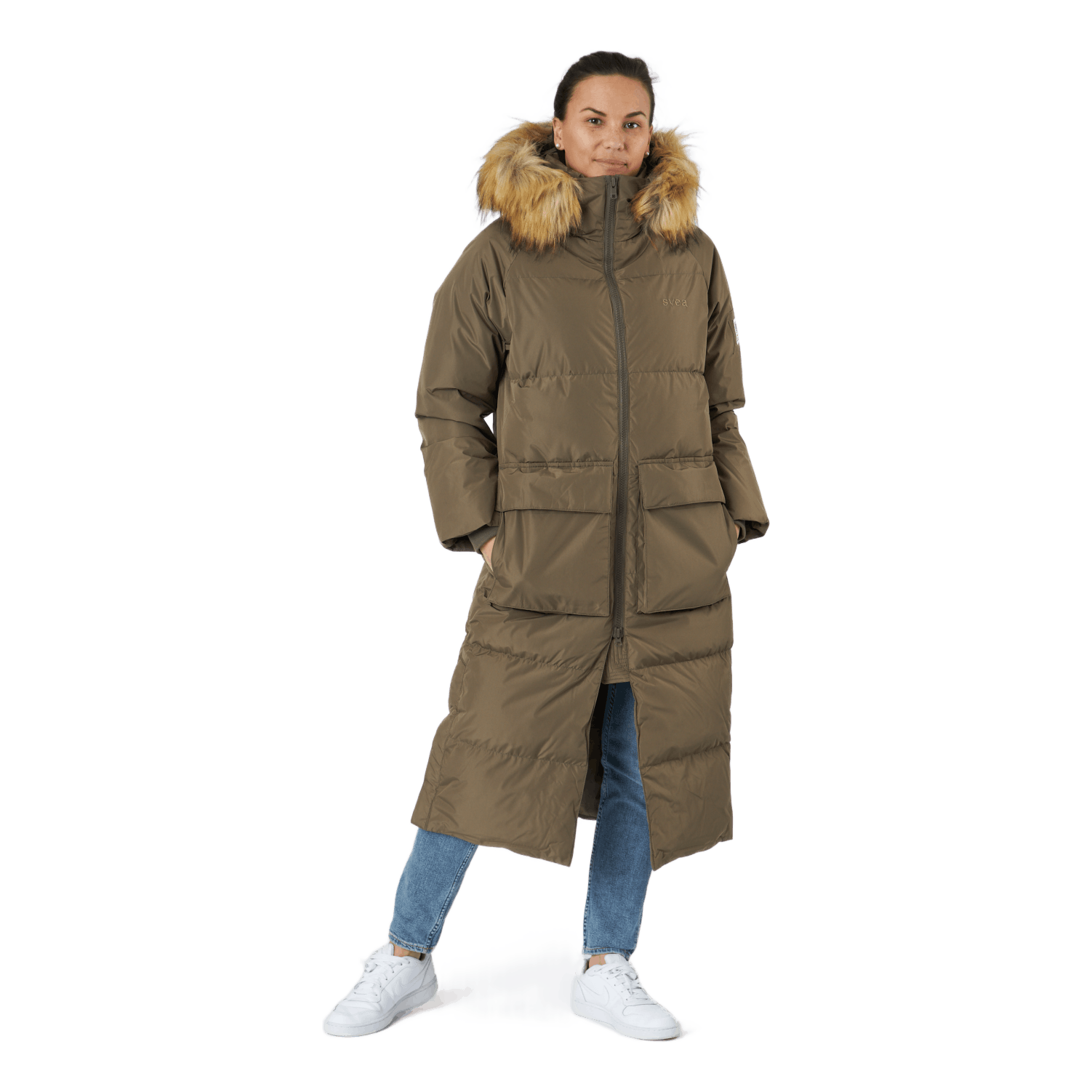 Svea W. Loose Fur Hood Coat Mole – Brandosa.com