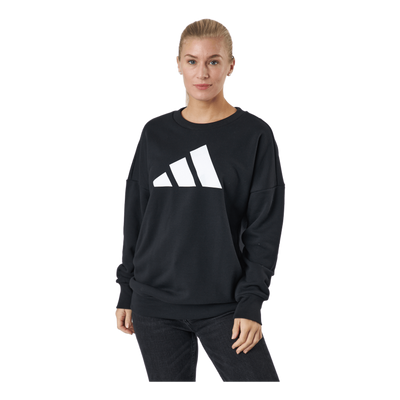 Adidas Sportswear Three Bar Sweatshirt Black