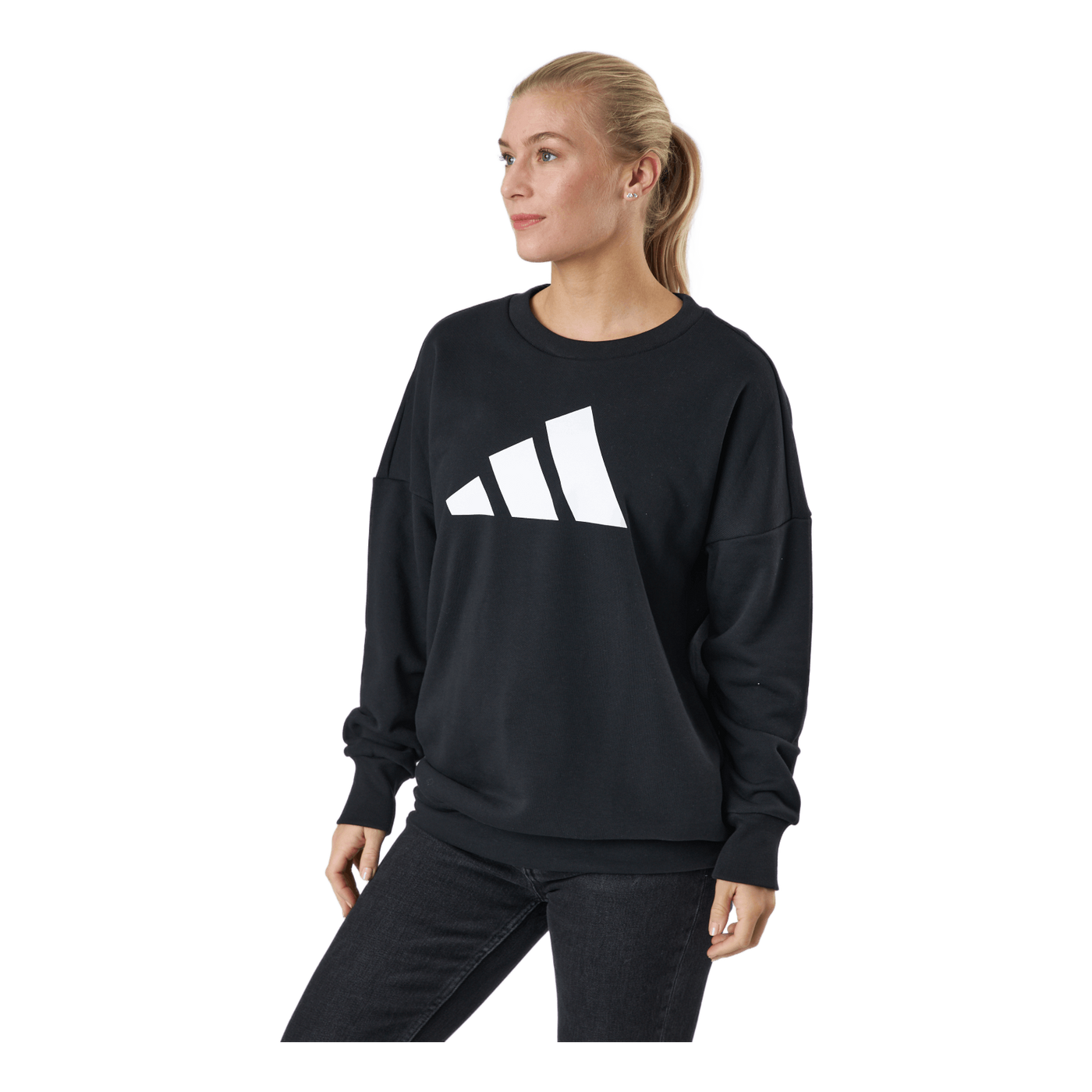Adidas Sportswear Three Bar Sweatshirt Black