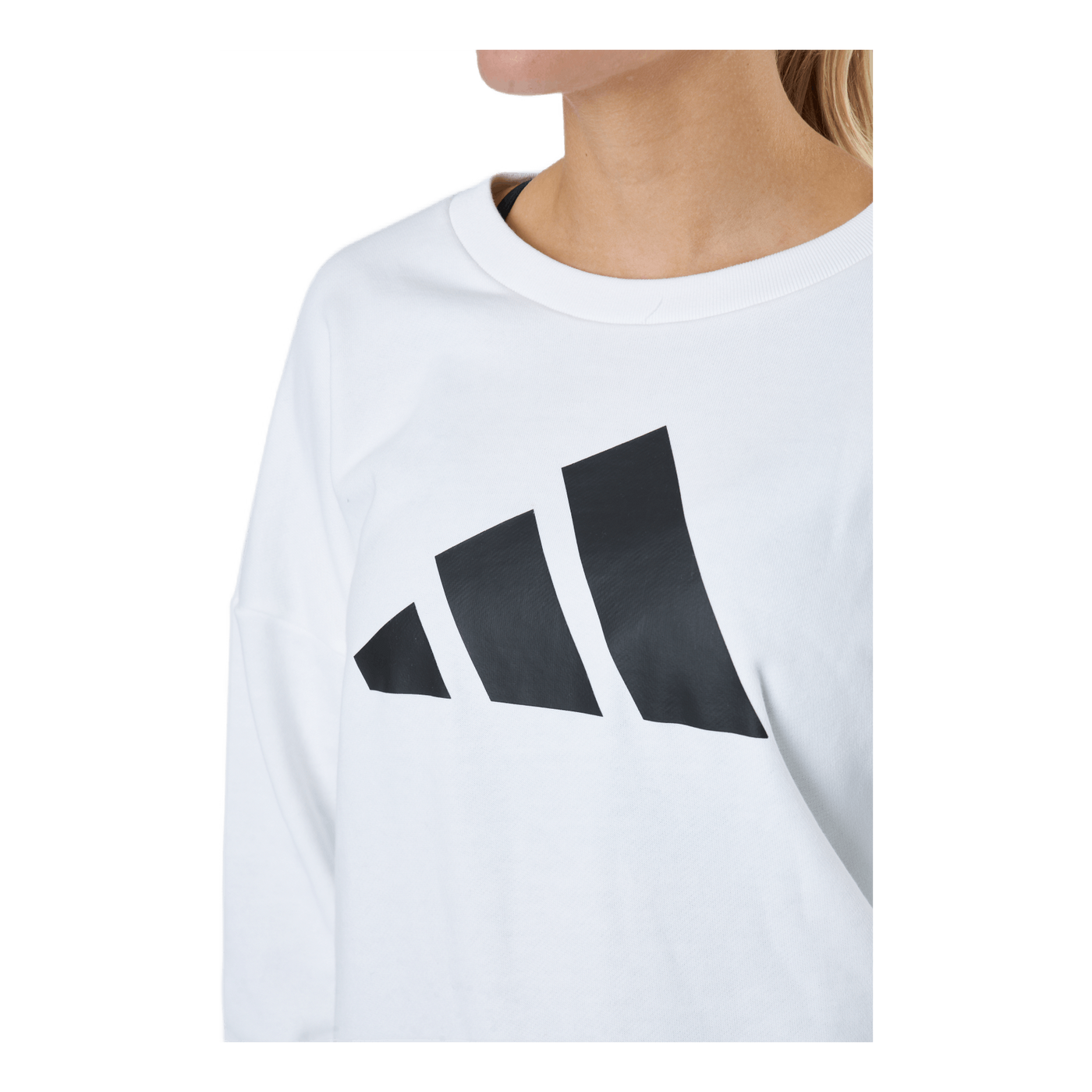 Adidas Sportswear Three Bar Sweatshirt White