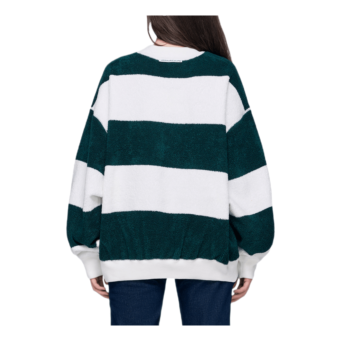 Long Sleeve Striped Pullover Green