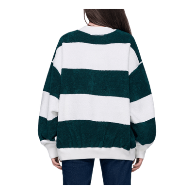 Long Sleeve Striped Pullover Green