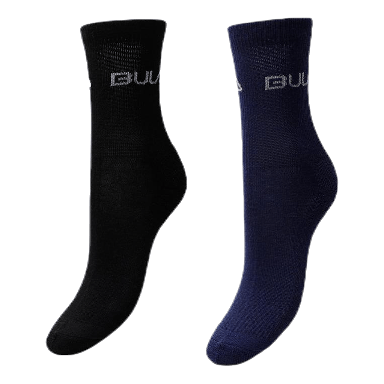 2-Pack Wool Socks Junior Blue/Black
