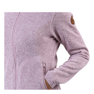 Paulina Melange Fleece Jacket Pink