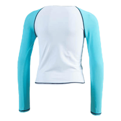 Jr UV Shirt LS Turquoise/White