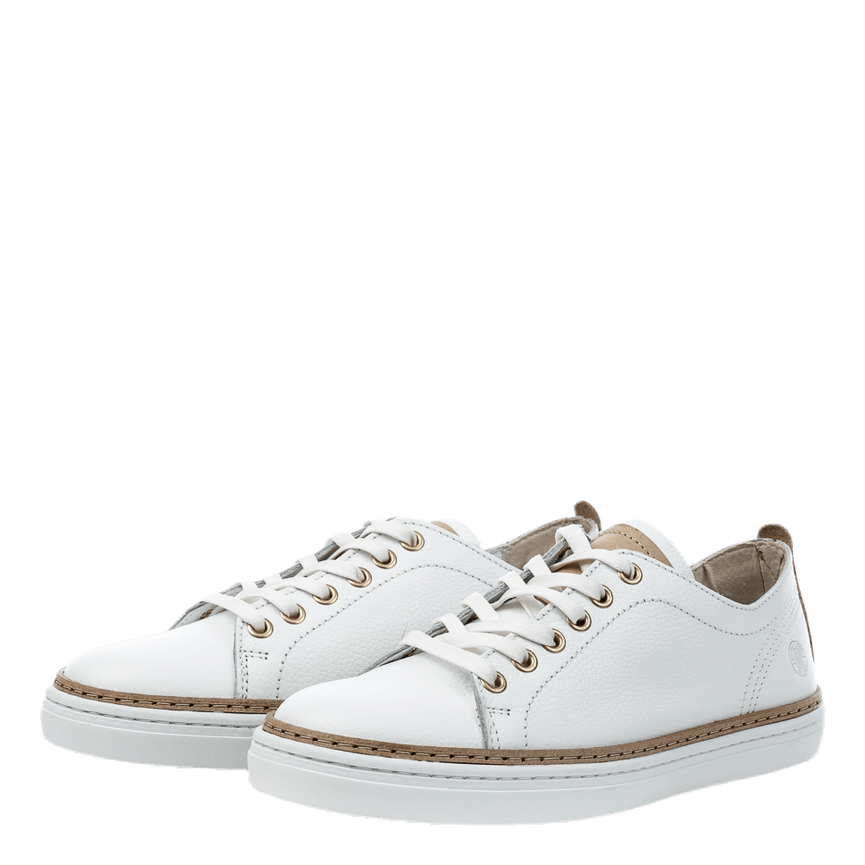Silvermine Low Leather White
