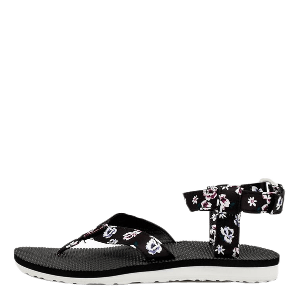 Original Sandal Floral Satin Patterned/Black