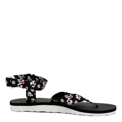 Original Sandal Floral Satin Patterned/Black