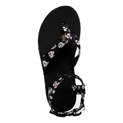Original Sandal Floral Satin Patterned/Black
