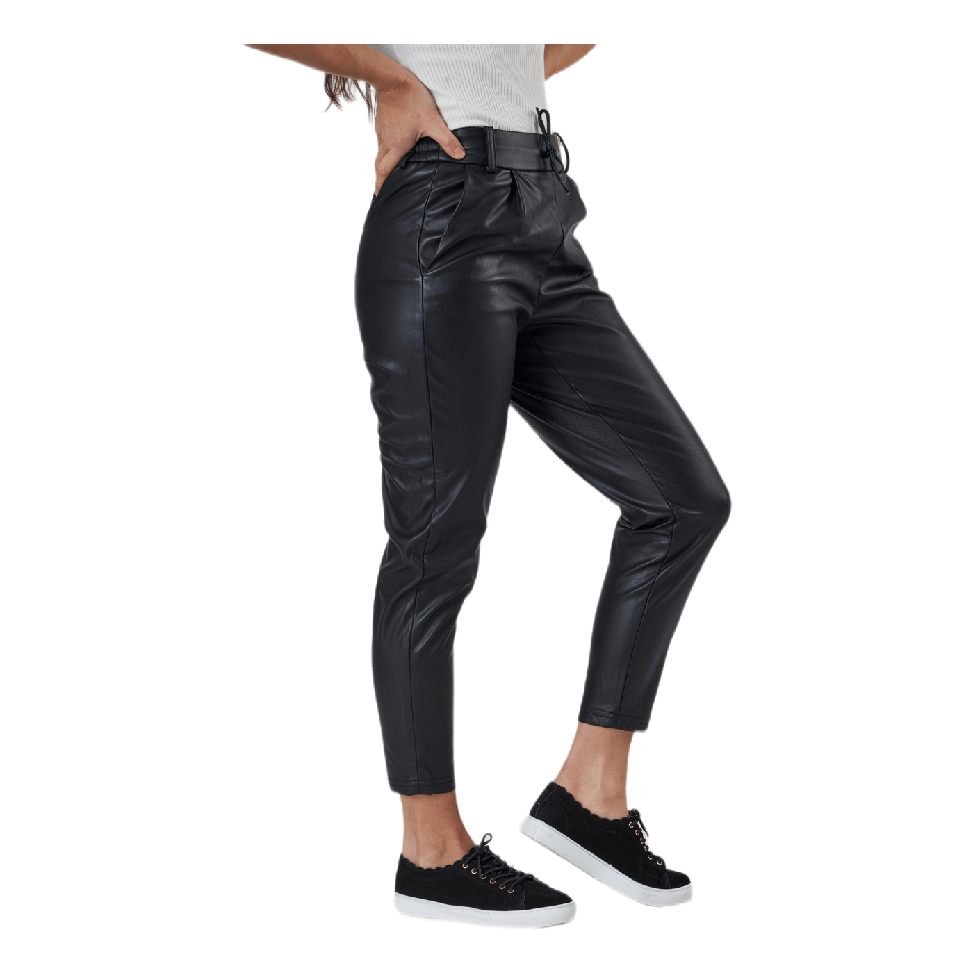 Poptrash Faux Leather Pant Black