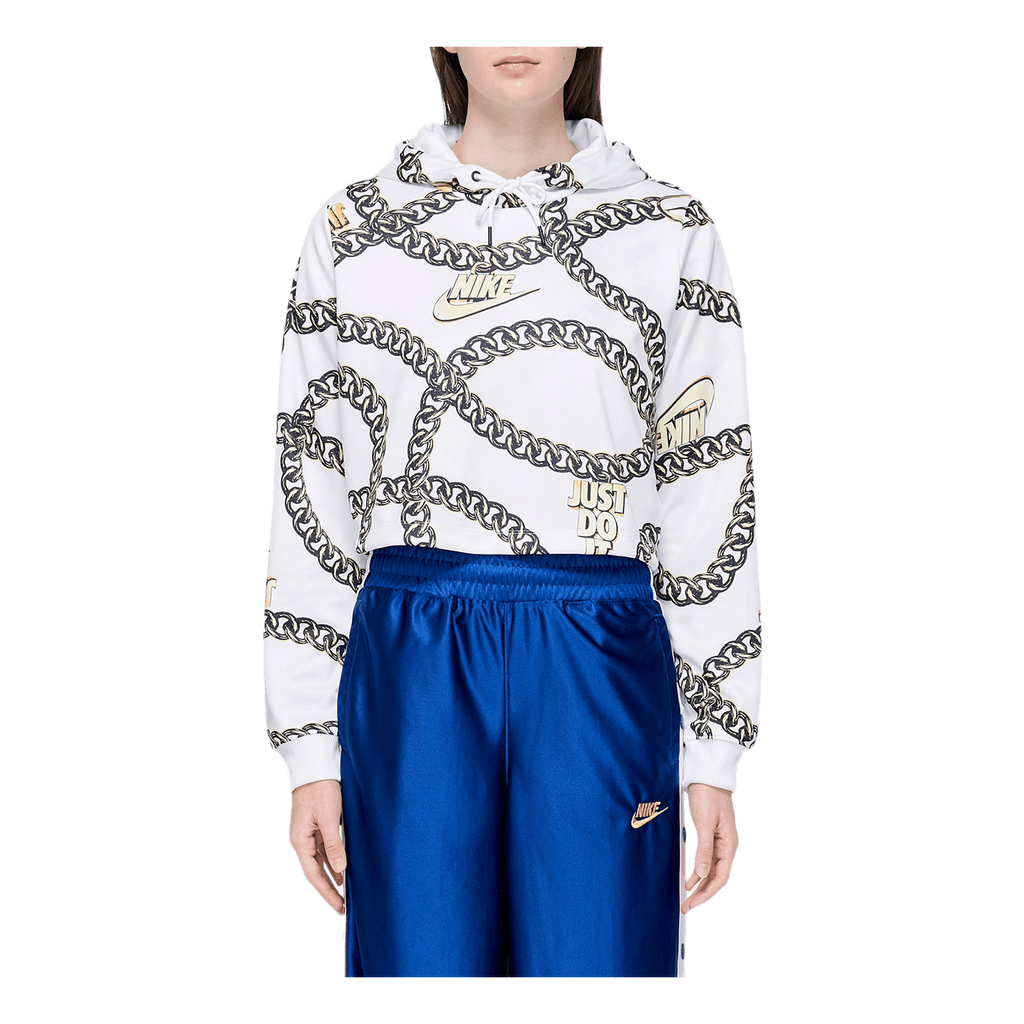 cropped white nike hoodie