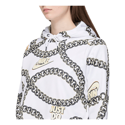 Nike W Crop Top Hoodie White Brandosa