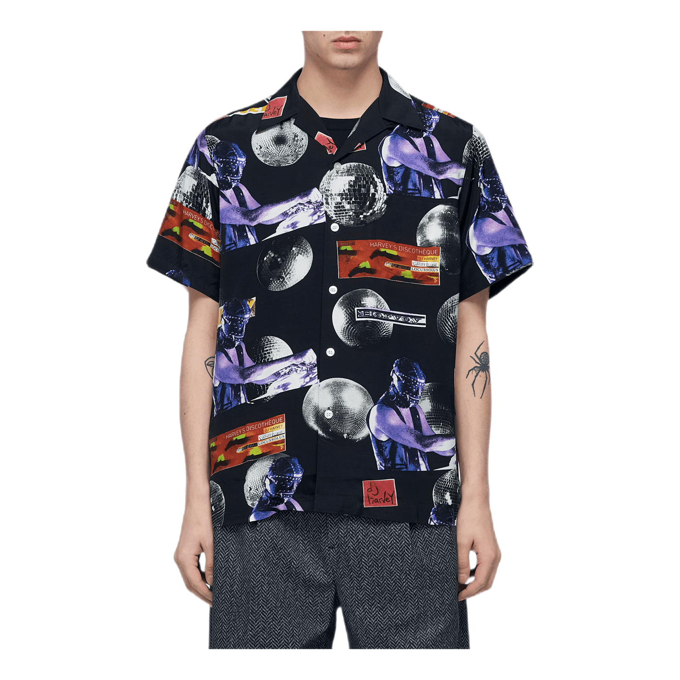 Dj Harvey / S/s Hawaiian Shirt Black