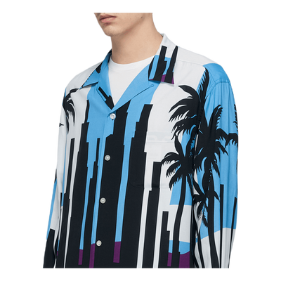 Dj Harvey / L/s Hawaiian Shirt Blue