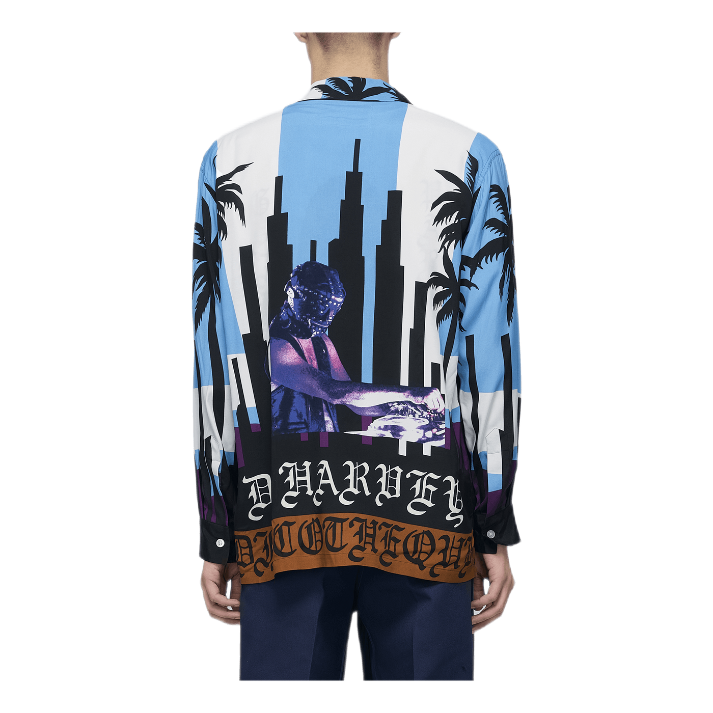 Wacko Maria Dj Harvey / L/s Hawaiian Shirt Blue – Brandosa.com Wacko Maria Dj Harvey / L/s Hawaiian Shirt Blue – Brandosa.com