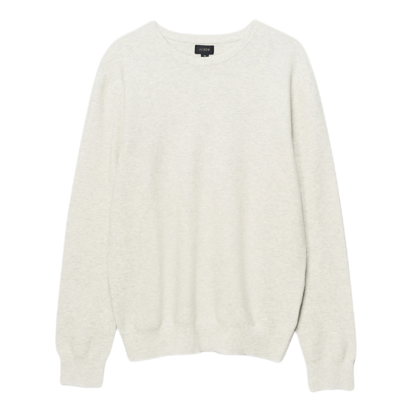 Cotton Crewneck Sweater In Gar Gray