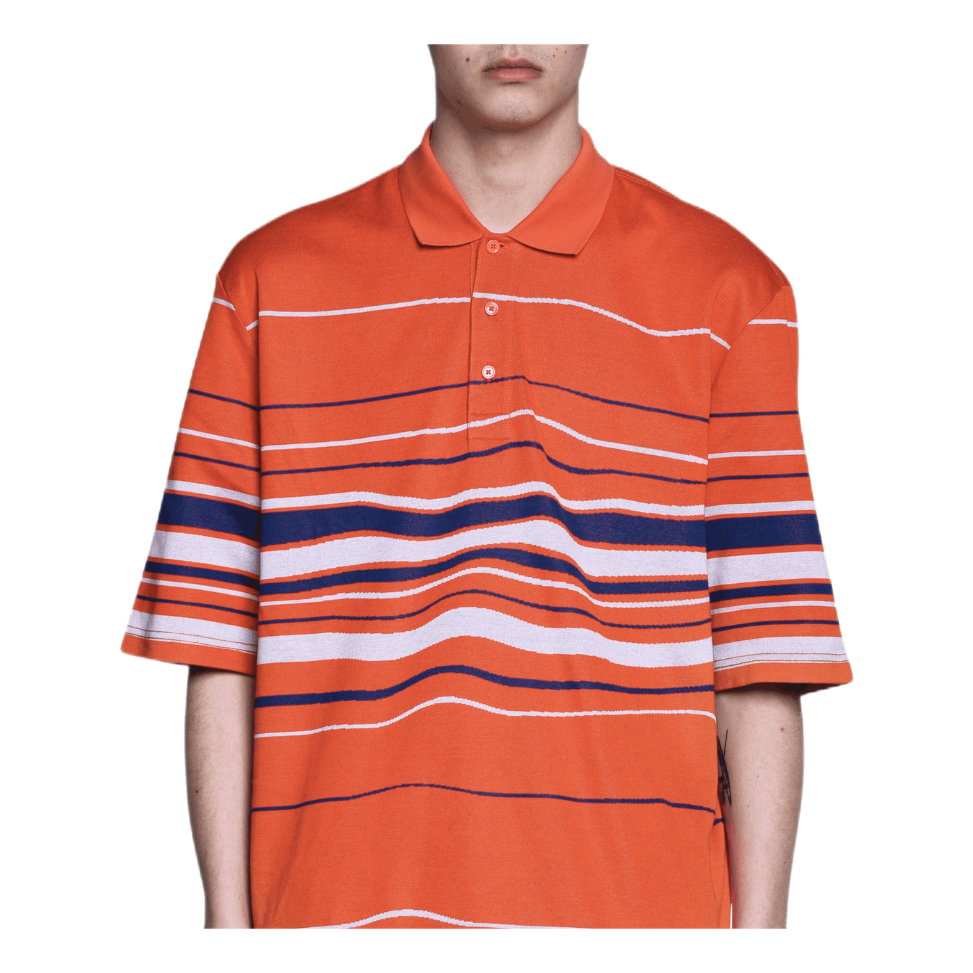 Striped Polo Orange