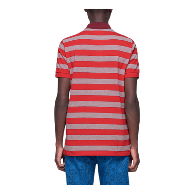 Piqué Polo Striped Shirt Red