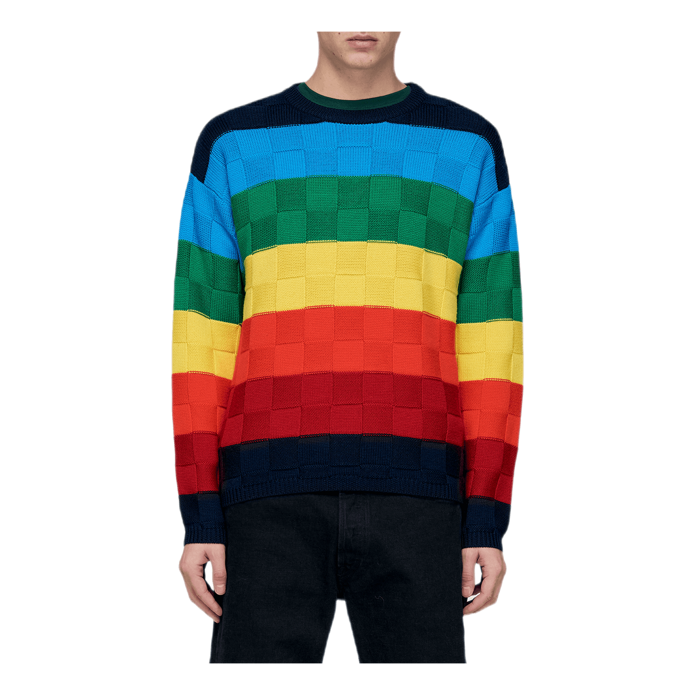 Rainbow Checkerboard Knit Multi