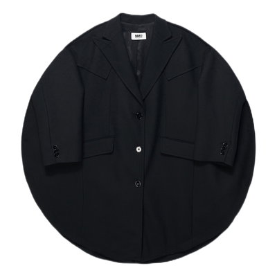 Oversized Round Coat Black